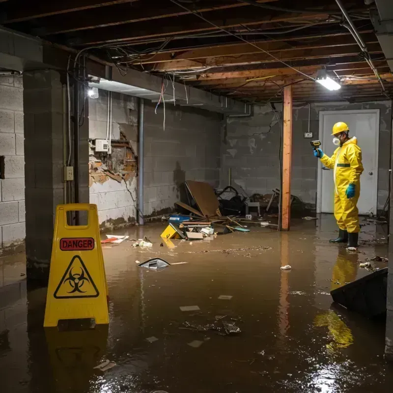 Flooded Basement Electrical Hazard in Jennings, MO Property